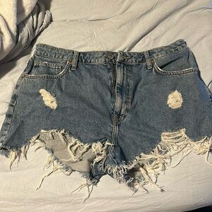 Distressed Jean Shorts